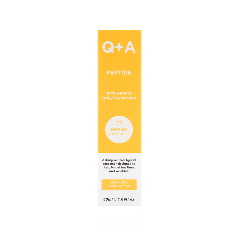 Антивіковий сонцезахисний крем для обличчя Q+A Peptide Anti-Ageing Daily Sunscreen 50ml