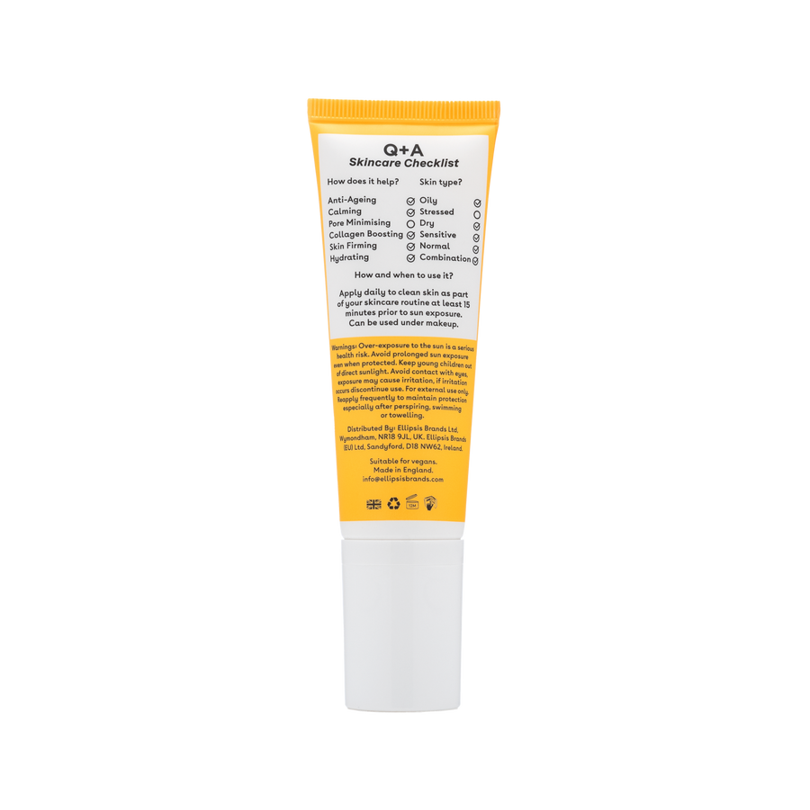 Антивіковий сонцезахисний крем для обличчя Q+A Peptide Anti-Ageing Daily Sunscreen 50ml