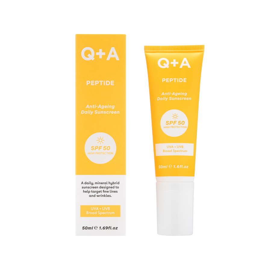 Антивіковий сонцезахисний крем для обличчя Q+A Peptide Anti-Ageing Daily Sunscreen 50ml