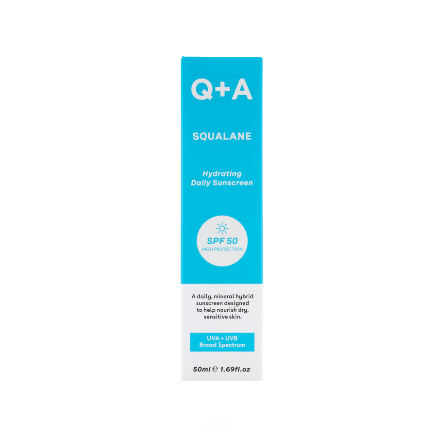 Увлажняющий солнцезащитный крем для лица Q+A Squalane Hydrating Daily Sunscreen 50ml