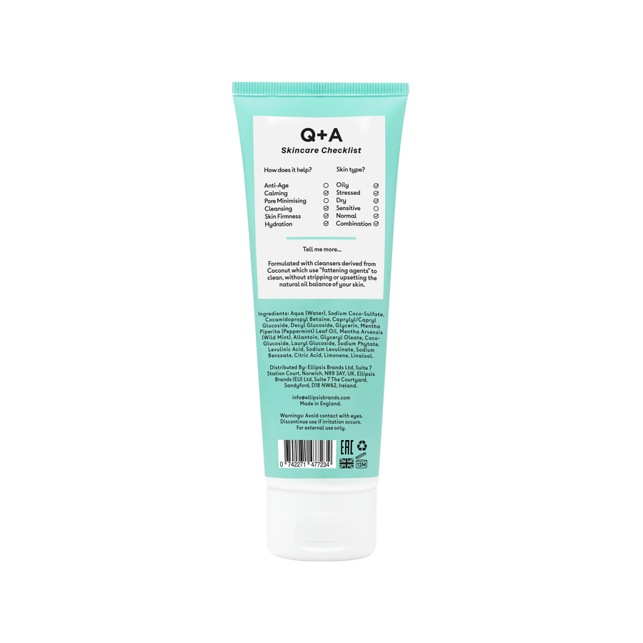 Очищувальний гель для обличчя з м'ятою Q+A Peppermint Daily Cleanser 125ml