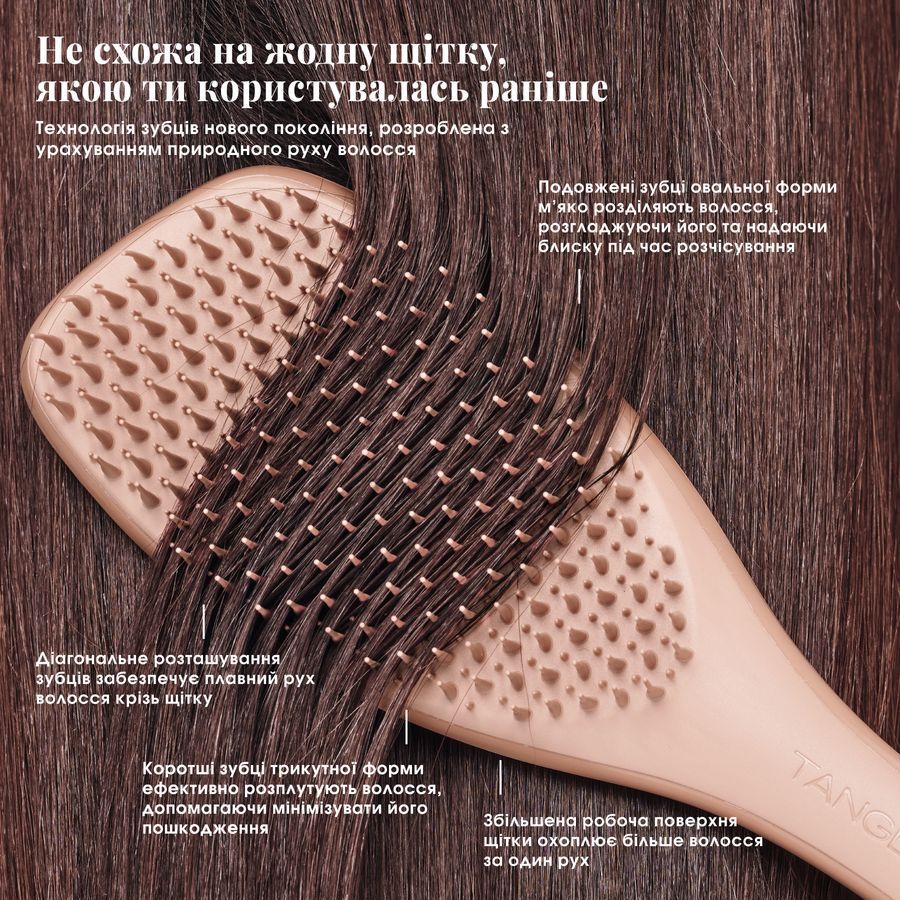 Щітка для волосся Tangle Teezer The Complete Carebrush Fine Glazed Mocha