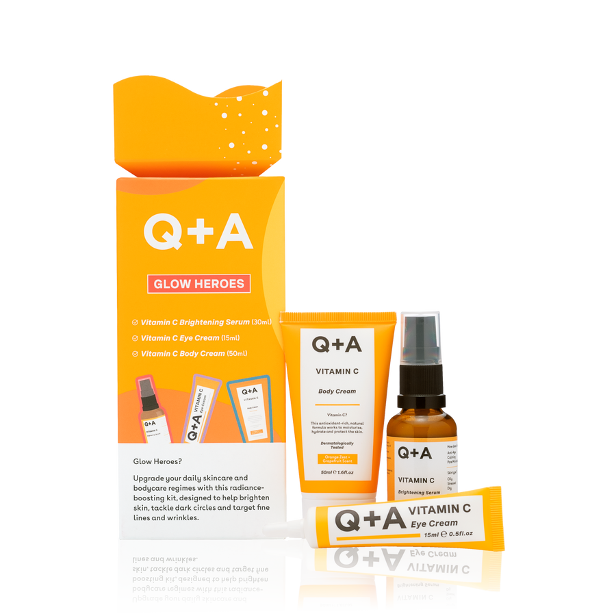 Подарунковий набір для сяяння шкіри Q+A Glow Heroes Gift Set