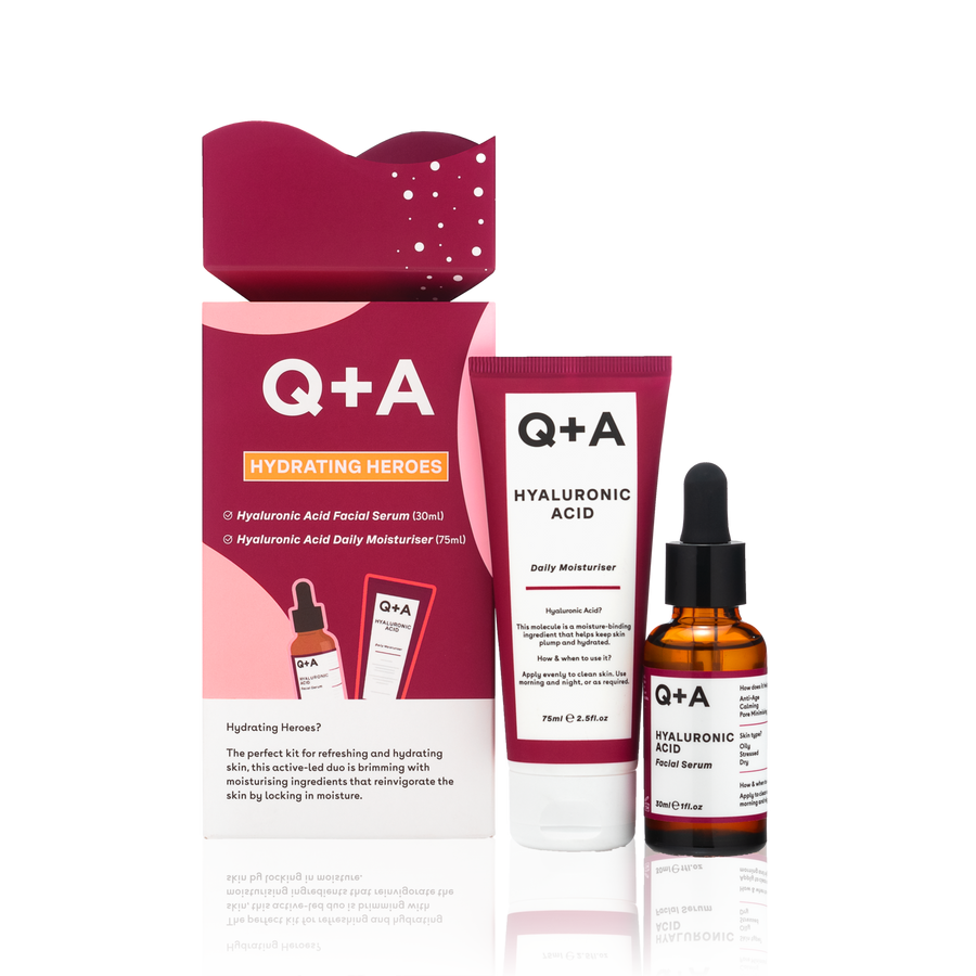 Подарунковий набір для зволоження шкіри Q+A Hydrating Heroes Gift Set