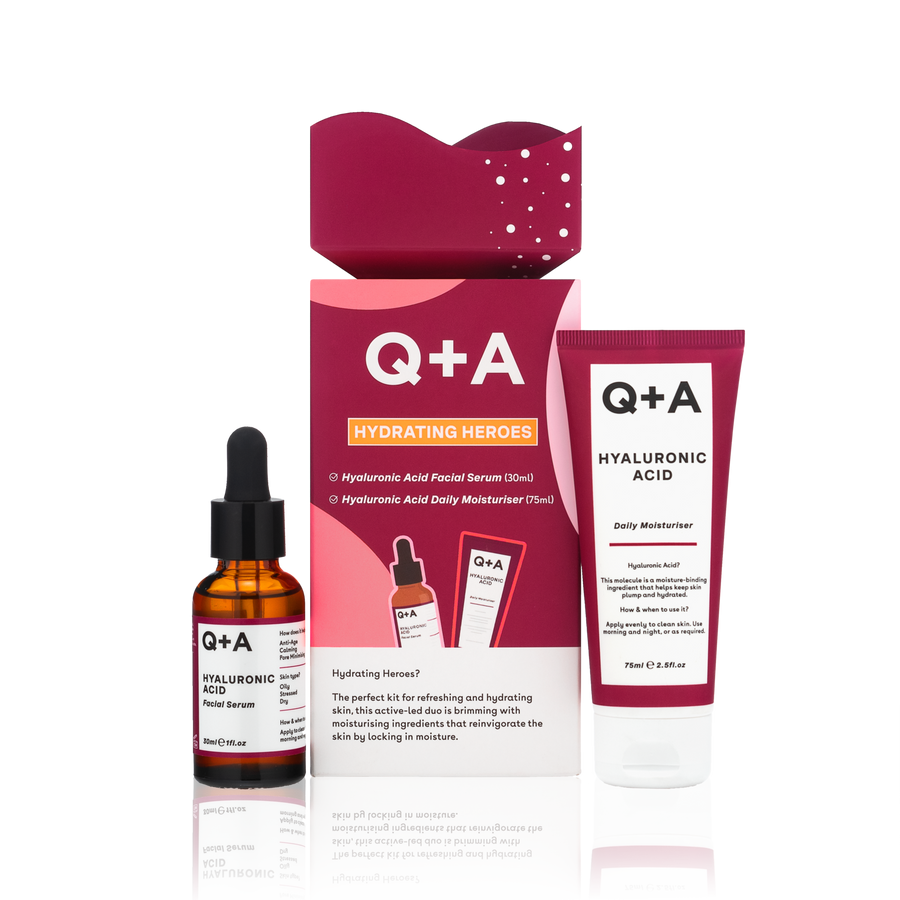 Подарунковий набір для зволоження шкіри Q+A Hydrating Heroes Gift Set