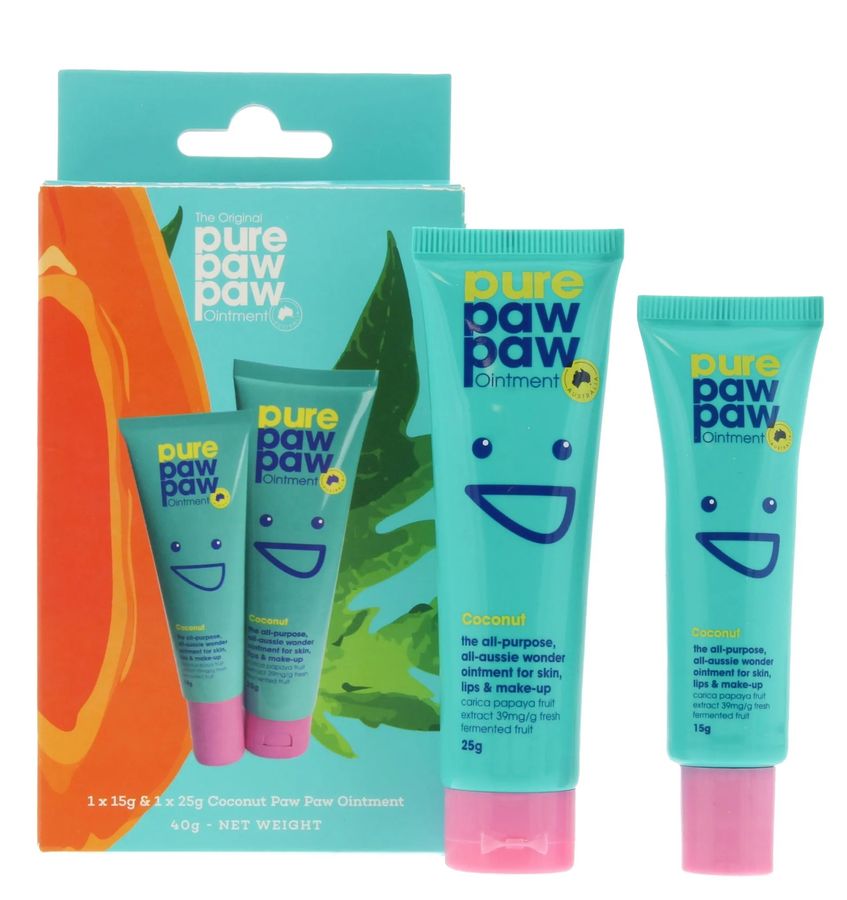Набір відновлюючих бальзамів для губ Pure Paw Paw Duo Coconut